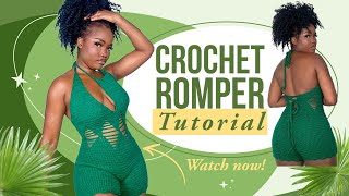 HOW TO CROCHET A ROMPER #crochet #crochetclothing  #beginnercrocheter