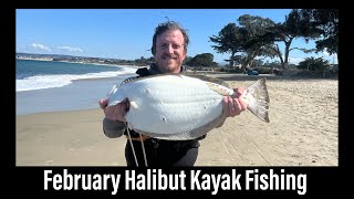 February Halibut and Squid from Kayak