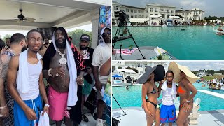 RICK ROSS MANSION POOL PARTY 2023! FT GUNPLAY & UNCLE LUKE