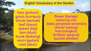 english vocabulary at the garden