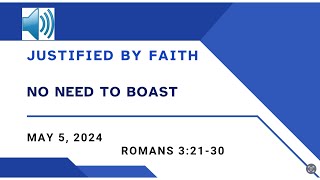 Sunday school lesson - Romans 3:21-30-May 5, 2023