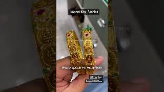 22 Karat Gold Lakshmi Kasu Bangles Design with Weight | #goldbangles #lakshmidevi #goldjewelry