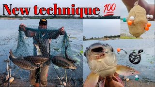 New fishing technique for carp fishes | latest carp fishing videos|#fishing #rohufish #feederfishing