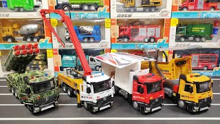 Review Of Diecast Trucks Of Military Truck, Concrete Pump Truck, Wing Box Truck, Dump Truck