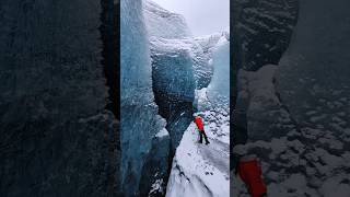 Exploring the frozen wonders of Iceland on a glacier hike and ice cave tour ❄️ #iceland