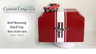 Red Mustang Fiberglass Box Cremation Urn - 222-3