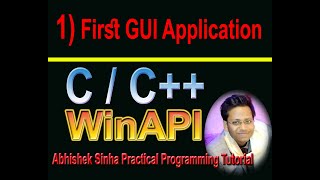 1st GUI program using WinAPIC, C++| in Hindi/Urdu|Win32 API|GUI App by Windows API