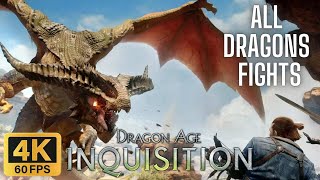 All 14 Dragons Fights From Dragon Age: Inquisition (4K60FPS)