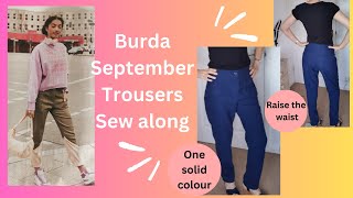 Burda September trousers 108 Sew along