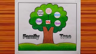 Family Tree / Family Tree For School Project / Family Tree Drawing Easy / How to Make Family Tree