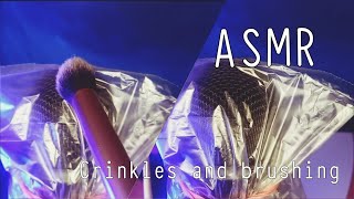 ASMR plastic over mic, INTENSE crinkles and brushing, for tingles, no talking, trigger