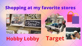 Shopping @ my two favorite stores  /Hobby Lobby & Target / rainy day