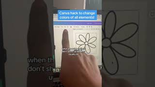How to change Canva element colors when the color boxes don’t show up. Use the duotone to recolor.