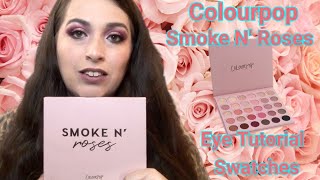 Colourpop Smoke N Rose Palette ♡ Swatches & Quick Eye Look