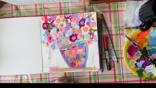 Journal Prompt Day 4 (or any day!) Creating a colorful spring bouquet!