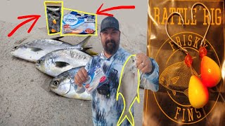 POMPANO FISHING with a NEW Surf Fishing Rig from FRISKY FINS