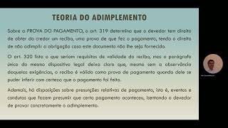 Teoria do adimplemento 3ª parte