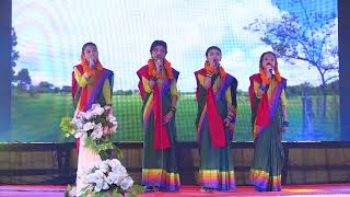 Tagore's song by students of SBK at Annual Cultural Program, 2024