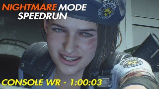 [Console WR] Resident Evil 3 Nightmare Mode Speedrun in 1:00:03 IGT - No Bonus/Shop Items