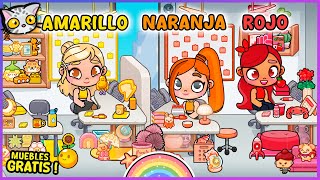 Creo y decoro GRATIS la NUEVA OFICINA Arcoíris en AVATAR WORLD (Amarillo, Naranja y Rojo) PARTE 3