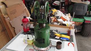 Very Old Vertical Hot Air Engine from Cabin Fever Auction