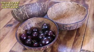 How to Make a Bowl from Coconut shell using simple tools DIY