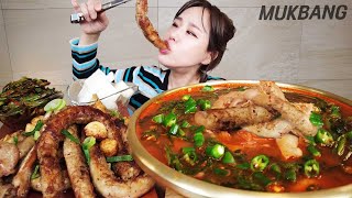 SUB) 뜨끈뜨끈 곱창전골 곱창구이까지 곱창만 2kg (ft. 소주 필수) 먹방 2KG OF GOPCHANG BEEF INTESTINES REAL SOUND ASMR MUKBANG