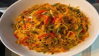 Stir fried egg noodles | Indian Chinese style | Butter garlic noodles