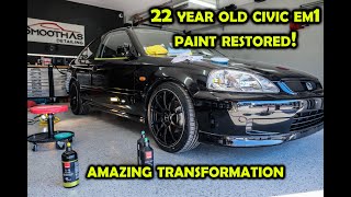 MAJOR Paint Restoration // Trash to Treasure Civic EM1 Coupe