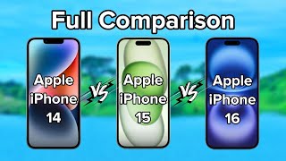 Apple iPhone 14 Vs 15 Vs 16 | Full Comparison