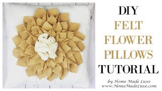 DIY Felt Flower Pillow with Home Made Luxe Craft Box