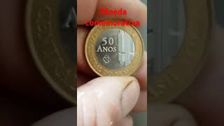 moeda de 1 real comemorativa  oas 50 anos do Banco  Central #moedasdobrasil