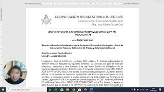 MODELO DE SOLICITUD DE LICENCIA POR MOTIVOS PARTICULARES PARA EL TRABAJADOR CAS