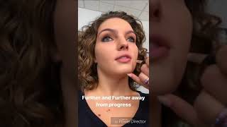 Camren Bicondova Selina Kyle Gotham   Camren on the makeup chair part 2