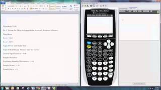 Hypothesis Testing - Z-test (TI-84)