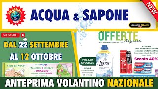 Volantino Acqua e Sapone dal 22 settembre al 12 ottobre  🎈SPECIALE  NONNI   🟩⬜️🟥#anteprima