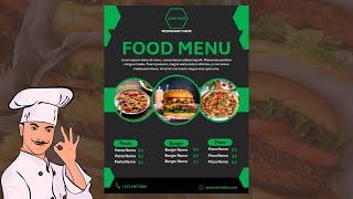 How to Create a Food Menu Template Design in MS Word #art #design #tutorials