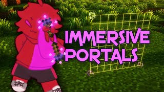 Playing with Immersive Portals in Minecraft!!! (WIP Video)