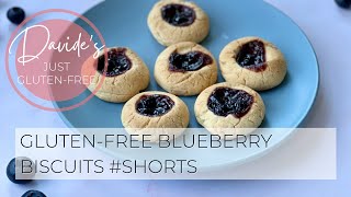 EASY 5 MIN Blueberry Tea Biscuits 🍪🫐 using leftover shortcrust pastry. Gluten-free! #shorts