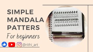 Simple mandala patterns || Mandala designs for beginners ✨