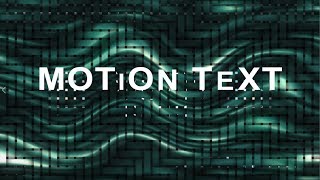 Motion Graphics Text with After Effects Test