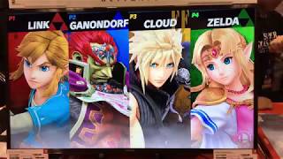 Super Smash Bros. Ultimate Demo: Link vs Ganondorf vs Cloud vs Zelda - Fan Expo 2018