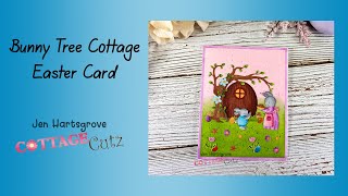 Bunny Tree Cottage Happy Easter Card - Giveaway