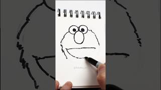 Drawing Elmo / Sesame Street /ASMR/ How to Draw! (#shorts)