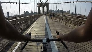 Bike ride across Brooklyn Bridge (GoPro)