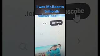 I was mr beasts 1 trillionth subscriber