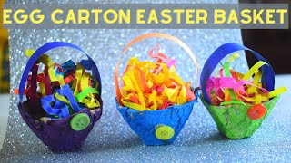 DIY Egg Carton Easter Basket Decoration - Easter Craft Ideas for Kids