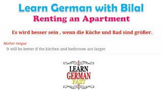 Learn German with Bilal:- Renting an Apartment