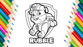 Fun Coloring Paw Patrol Charcters - Rublle