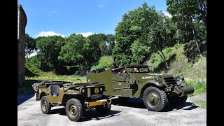 M3A1 Scout Car (1943r.) i Ford GPW (1942r.) w Twierdzy Modlin. 25.07.2020r.